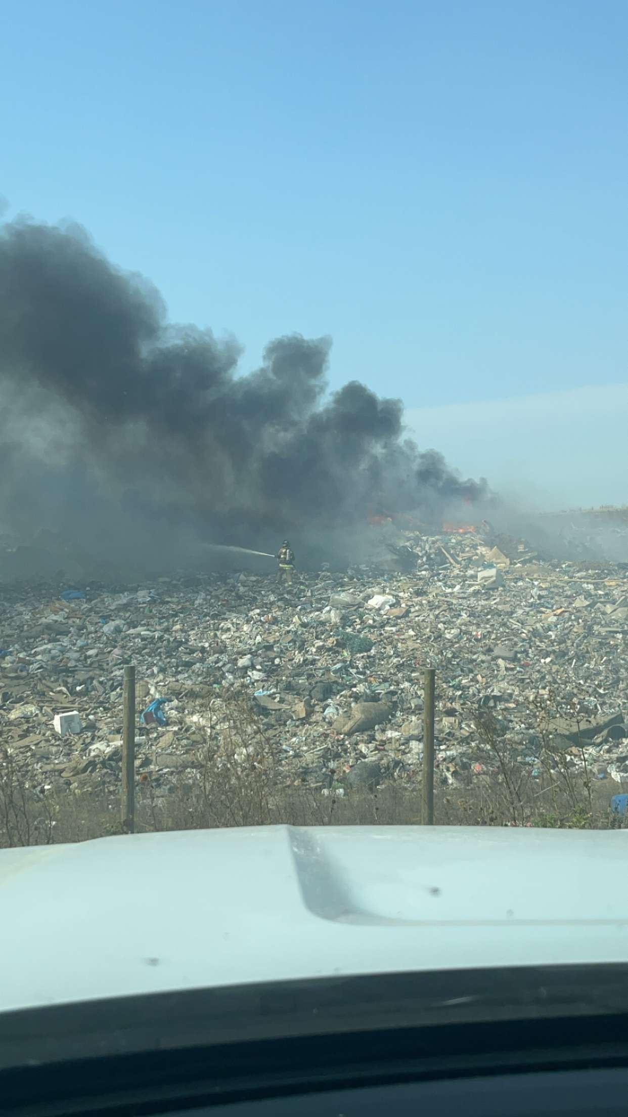 Landfill fire